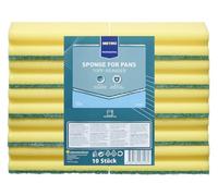 METRO Professional Estropajos Jumbo, rectangulares, amarillo/verde, 10 unidades