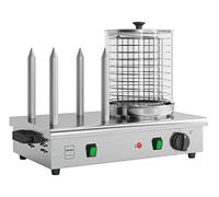 METRO Professional Hot Dog Maker GHM2001 - Pan de acero inoxidable (rango de temperatura de hasta 100 °C, 550 W), color plateado