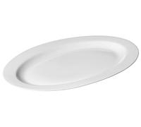 METRO Professional juego de 10 Platos llanos ovalados de porcelana blanca, Ø 35.8 cm