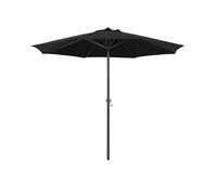 METRO Professional Merida Market Parasol, Round, Black/Grey, Aluminium, Diameter 2.9 x 2.5 m