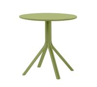 METRO Professional Mesa de Bar Soto, Aluminio, Ø 70 x 72 cm, Mesa de Exterior Redonda, Ideal para Terraza y Jardín, Verde Oliva