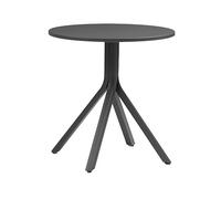 METRO Professional Mesa de Bistro Soto, Aluminio, Ø 70 x 72 cm, Patas Planas, Redonda, Gris Oscuro, Ideal para Interior y Exterior