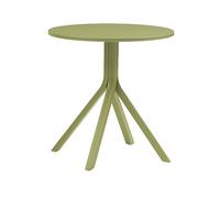 METRO Professional Mesa de Bistró Soto, Redonda, Aluminio, Verde Oliva, 70cm Diámetro, 72cm Altura, para Exterior