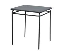 METRO Professional Mesa de Exterior Apilable, Acero, 68 x 68 cm, Ideal para Jardín y Terraza, Resistente a la Intemperie, Gris Oscuro