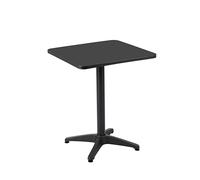 METRO Professional Mesa de Exterior Narni, Acero, 60 x 60 cm, Apta para 2 Personas, Mesa de Bar con Pies Ajustables, Cuadrada, Negro