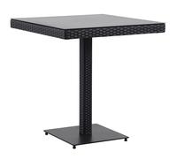 METRO Professional Mesa Gastro Balsario, Aluminio/PE ratán, 70 x 70 cm, Cuadrada, Negra