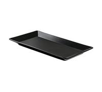 METRO Professional Plato llano Macario, cerámica de gres, 25 x 14.5 cm, rectangular, negro, 6 unidades