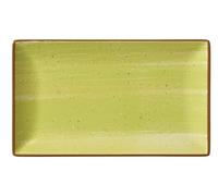 METRO Professional Plato llano Madleen, cerámica de gres, 25 x 14.5 cm, verde, 6 unidades