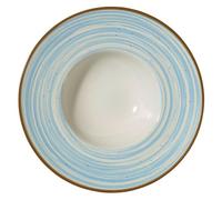 METRO Professional Plato Para Pasta Madleen, Cerámica de Gres, Ø 28 cm, Azul, 6 unidades