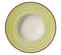 METRO Professional Plato para pasta Madleen, cerámica de gres, Ø 28 cm, verde, 6 unidades