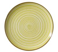 METRO Professional, plato para postres de cerámica Madleen 20 cm, diseño verde con borde oscuro, apilable