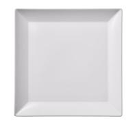 METRO Professional Platos llanos de cerámica de gres, 18 x 18 cm, cuadrados, blancos, juego de 6 unidades, aptos para microondas y lavavajillas, apilables