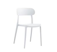 METRO Professional Silla de Jardín Gastro, Plástico/Fibra de Vidrio, Apilable, para Exterior, Blanco