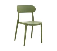 METRO Professional Silla de Jardín Gastro, Plástico/Fibra de Vidrio, Apilable, para Exterior, Verde Oliva