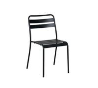 METRO Professional Silla Gastro de Jardín, Acero, Apilable, para Exterior, Gris Oscuro