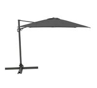 METRO Professional Sombrilla Colgante Cuadrada, Aluminio/Poliéster, 3 x 3 m, Apertura por Manivela, Giro de 360°, gris oscuro
