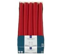 METRO Professional Vela alargada, Ø 22 x 240 mm, 10 unidades, tiempo de combustión aproximado de 7 horas, parafina 100%, para el hogar, celebraciones y gastronomía, rojo