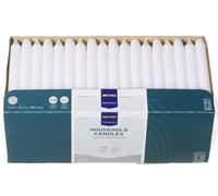 METRO Professional Vela alargada, 180 x ø 21,5 mm, 6 horas, blanco, 144 unidades (144, Blanco)