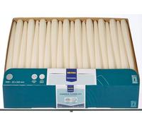 METRO Professional Vela alargada cónica, 240 x ø 22 mm, 7h de combustión, beige, 100 uds., para restaurantes, terraza, hogar