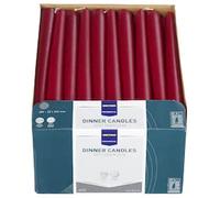 METRO Professional Vela alargada, en punta, 240 x ø 22 mm, 7 horas de combustión, burdeos, 60 unidades, para exterior e interior, fiestas, restaurantes, terraza, decoración hogar