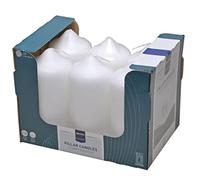METRO Professional Vela de Pilar, 130 x ø 58 mm, 6 unidades, tiempo de combustión aproximado de 30 horas, parafina 100%, para el hogar, celebraciones y gastronomía, blanco