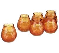 METRO Professional Vela en Vaso Bistro, Ø 98 x 102 mm, ámbar, 6 Unidades