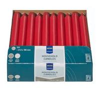 "METRO Professional Velas alargadas, 30 uds., parafina, Ø 21.5 x 180 mm, combustión aprox. 6h, para hogar y gastronomía, burdeos"