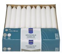 METRO Professional Velas alargadas, 30 Unidades, Rojas, Ø 21,5 x 180 mm, Tiempo de combustión aproximado de 6 Horas, parafina 100%, para el hogar, Celebraciones y gastronomía, Blancas