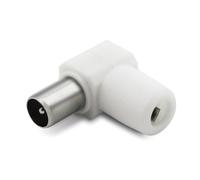 Metronic 338106 - Conector Antena TV Macho, Toma TV 9,52 acodada blindada para Cable coaxial, Compatible Cables coaxiales de 6,8mm