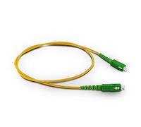 Metronic 370233 - Cable de fibra óptica para router, latiguillo Monomodo FTTH-9/125-G657A2-SC/APC-SC/APC-Compatible mayoría operadores: Movistar, Jazztel, Vodafone, Orange, 0,80 metros