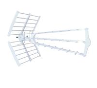 Metronic 415050 - Antena exterior TDT triple, especial recepción difícil, plegable, montaje fácil, compatible 4G, 4K ready, conexión F, ganancia 55dB, 25 elementos, color blanco