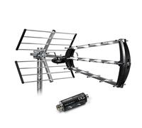 Metronic 415054 - Antena TDT Exterior 26 DB + Filtro de 694 MHz, 4G/5G, Plegable, Horizontal-Vertical, Toma F