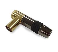 Metronic 419108 - Tomas TV macho curvada 9.52 mm, dorado/negro