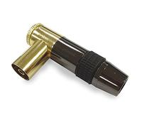 Metronic 419109 - Tomas TV macho curvada de 9.52 mm, dorado/negro