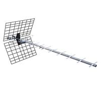 Metronic 425044 - Antena exterior UHF (ganancia 20 dB, 12 elementos, conexión con toma F), color gris