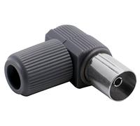 Metronic 438119 - Conector coaxial (Hembra, 90°, Gris, Ampolla, 1 pieza(s))