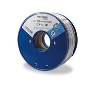 Metronic 438225 - Bobina de cable coaxial satélite de 25m, blanco