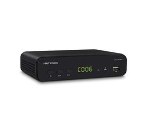 Metronic 441624 - Zapbox HD-SH.1 Receptor TDT DVB-T2 HEVC, función PVR, Tomas USB, HDMI, SPDIF, RJ45, Mando a Distancia, Negro