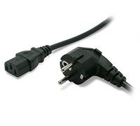 Metronic 470135 - Cable de alimentación shucko 10A, enchufe bipolar con toma de tierra, para PC, monitor, TV, proyector, negro, 2m