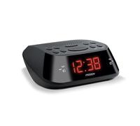 Metronic 477003 - Radio Despertador Digital con Reloj LED Rojo, pequeño, Compacto, con función Doble Alarma, Sleep/Snooze y sintonizador Radio FM con Memoria para 10 emisoras