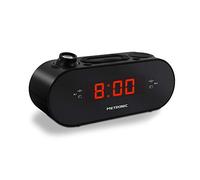 Metronic 477039 - Reloj Despertador Digital, sintonizador Am/FM, proyector 180º, Alarma Doble por Radio ó Buzzer, función Sleep/Snooze, Memoria 10 emisoras