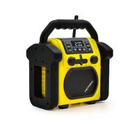 Metronic 477217 - Radio de Obra FM, Bluetooth, powerbank, protección IP54, Resistente a Golpes, Polvo y Salpicaduras, Potencia Musical Total 30 W, USB, alimentación eléctrica ó Pilas