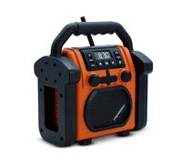 Metronic 477227 - Radio de Obra FM Bluetooth, función powerbank, Resistente a Golpes, Polvo y Salpicaduras, Naranja