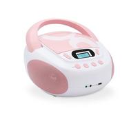 METRONIC 477408 - Reproductor de CD con Puerto USB y Salida para Auriculares, Color Rosa Claro
