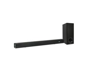 Metronic 477592 - Barra de Sonido Bluetooth v5.3 con subwoofer con Cable, para PC o TV, 180W, Estereo 2.1, Tomas Audio TV, USB, AUX, óptica, Montaje Mural, Mando a Distancia