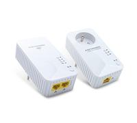 Metronic 495469 - Toma CPL Duo Wi-Fi (600 MB/s) Con 2 Puertos Fast Ethernet 100 MB/s y Toma de Corriente