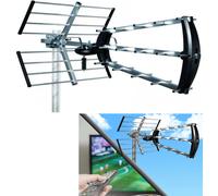 METRONIC Antena de TV Trinape Exterior 26dB Filtro 5G 694MHz TNT DVB-T2 4K UHD