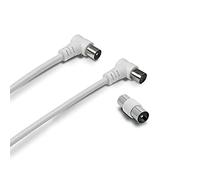 Metronic Cable de TV coaxial de 9,52 mm macho a hembra + adaptador de 9,52 mm 2 m