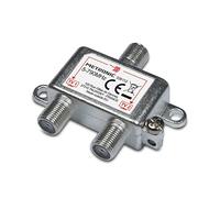 Metronic - Divisor de Antena de TV TDT, 2 Salidas, Conector F, Splitter, acoplador para 2 televisores- 336112