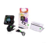 Metrónomo de afinador de guitarra con clip LED, carga USB, amplio rango de calibración de paso